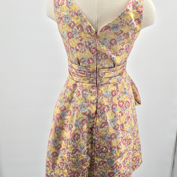 Zac Posen Target floral metallic Cocktail dress - Picture 6 of 8